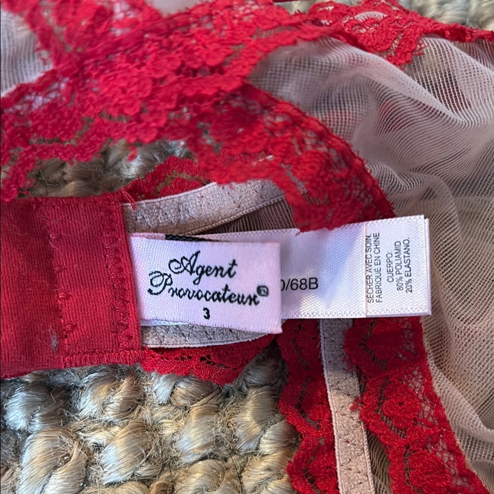 Agent Provocateur Red and Pink Lace Lingerie - Picture 2 of 2